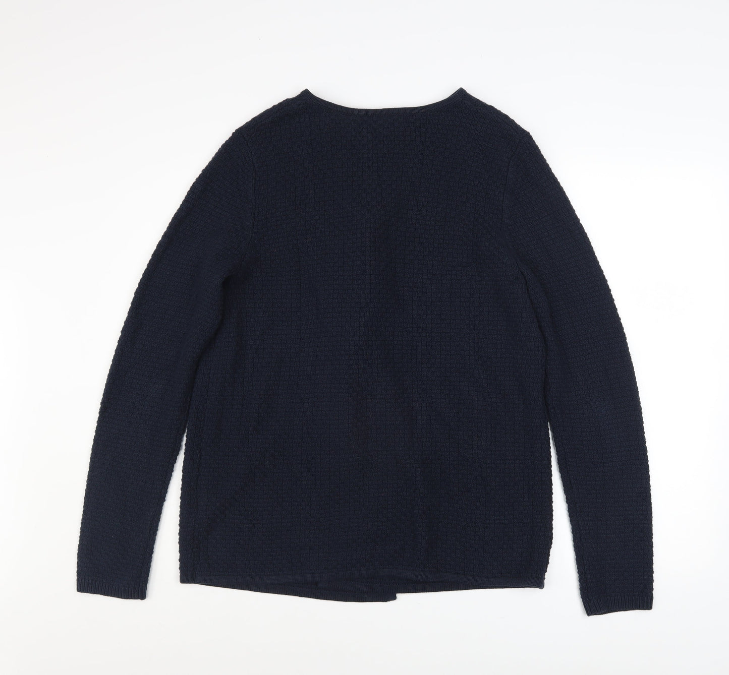 Crew Clothing Company Women’s Blue Knit Open Cardigan Size M