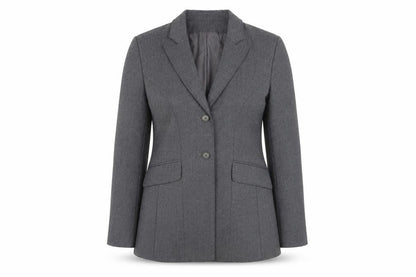 Press & Bastyan Women's Grey Size 14 Classic Two-Button Blazer