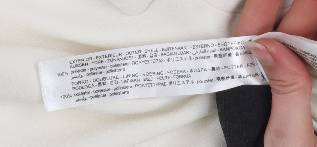 Zara Women’s Ivory Double-Breasted Blazer Jacket L Tailored Workwear