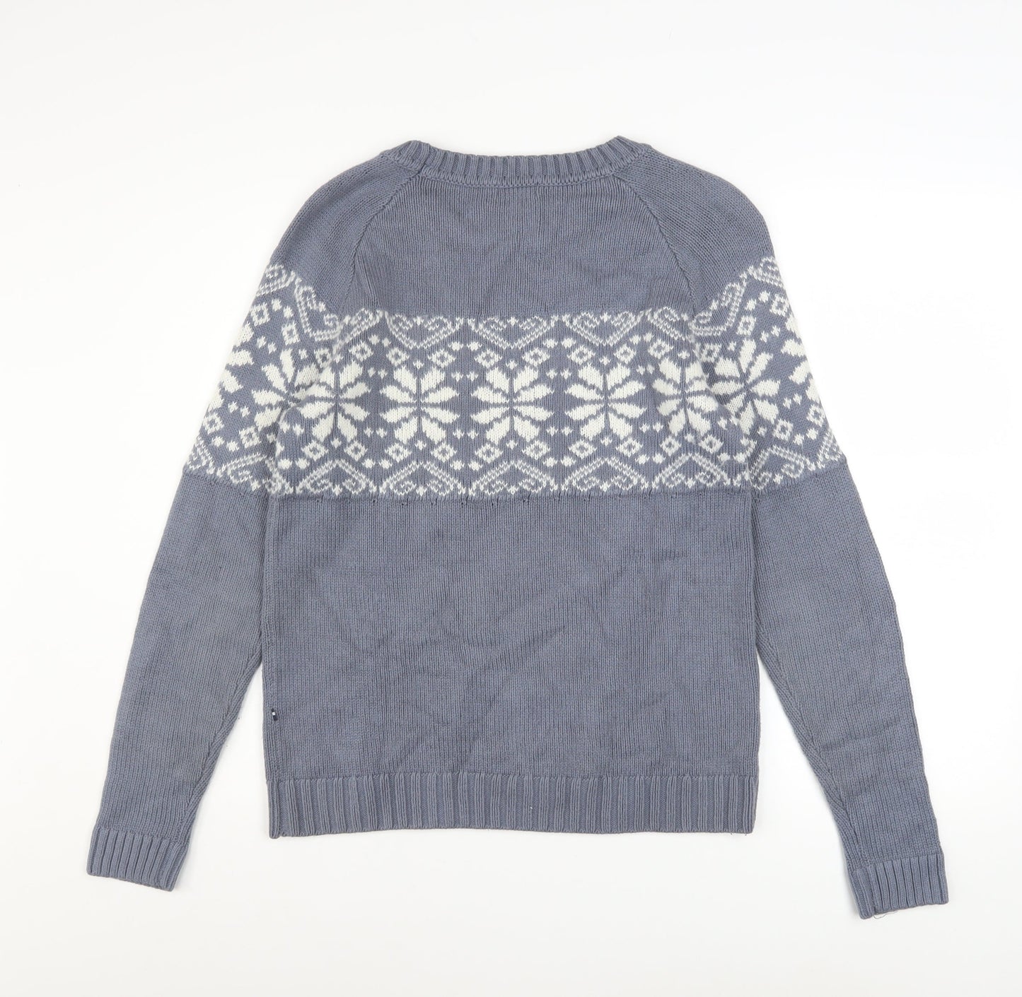 Signal Men's Grey Fair Isle Knit Jumper Size S Winter Pullover