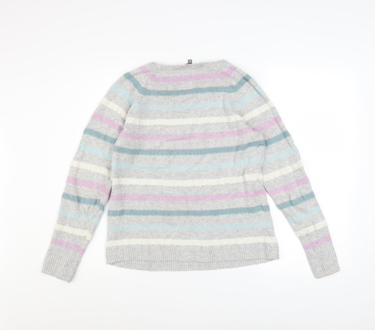 Laura Ashley Women’s Multicoloured Striped Crew Neck Jumper Size 12
