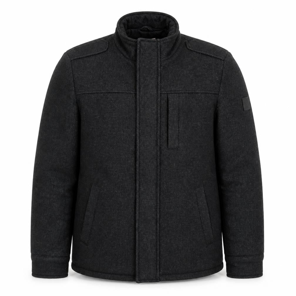 Wrangler Men's Grey Wool Blend Jacket M Mid-Length Classic Style