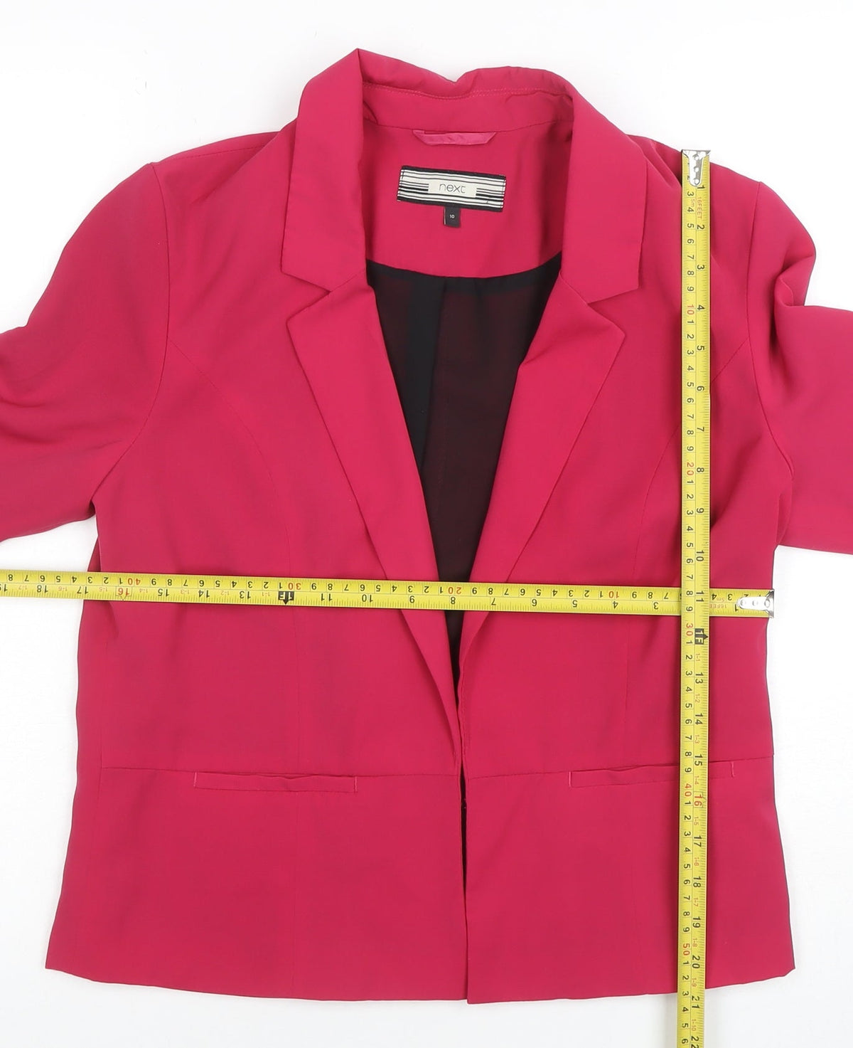 Next Women Pink Size 10 Classic Single-Breasted Blazer
