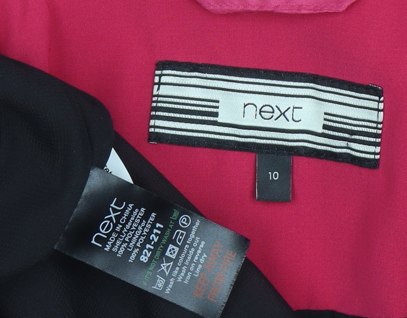 Next Women Pink Size 10 Classic Single-Breasted Blazer