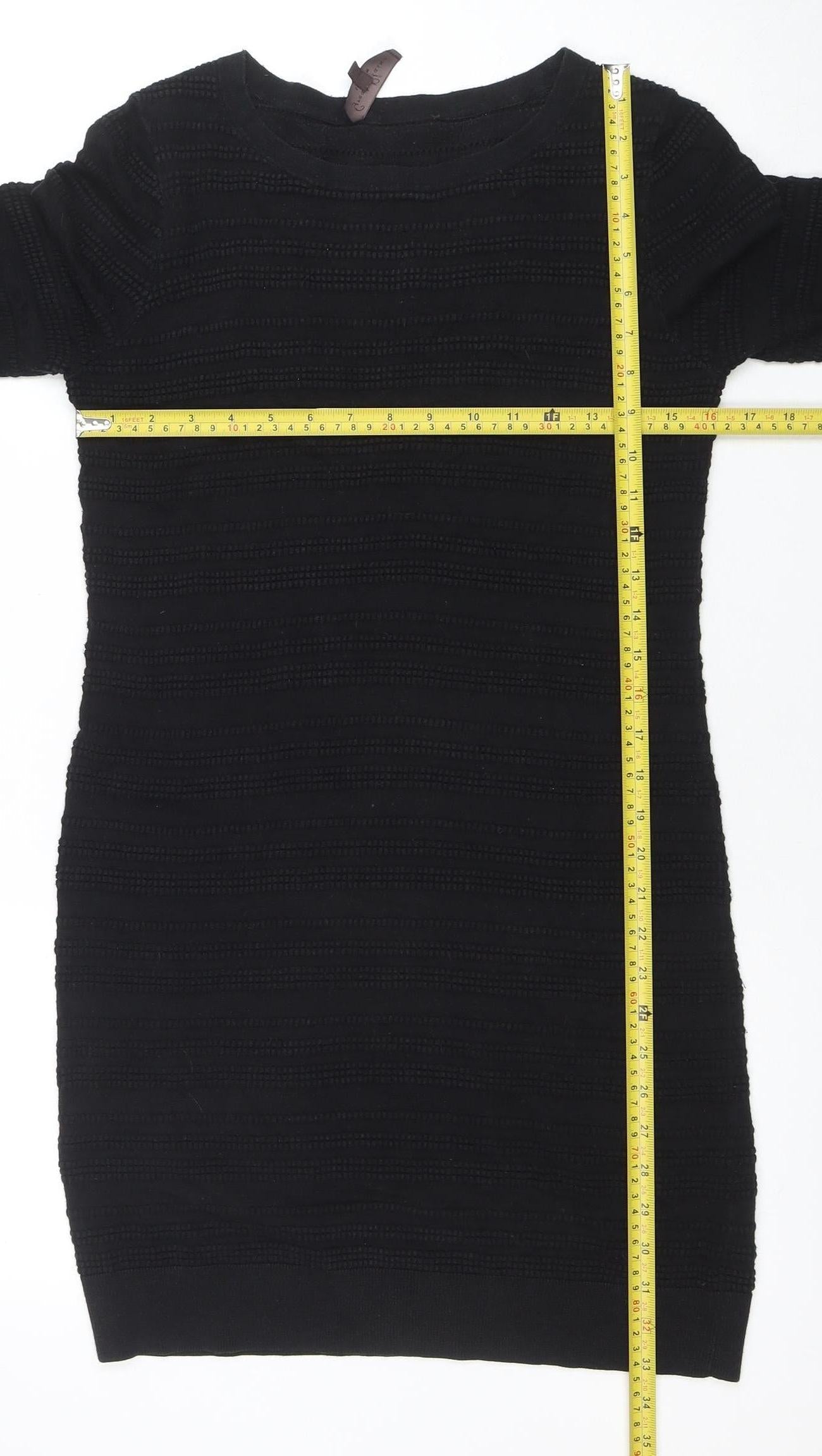 Great Plains London Women's Black S Bodycon Knit Dress