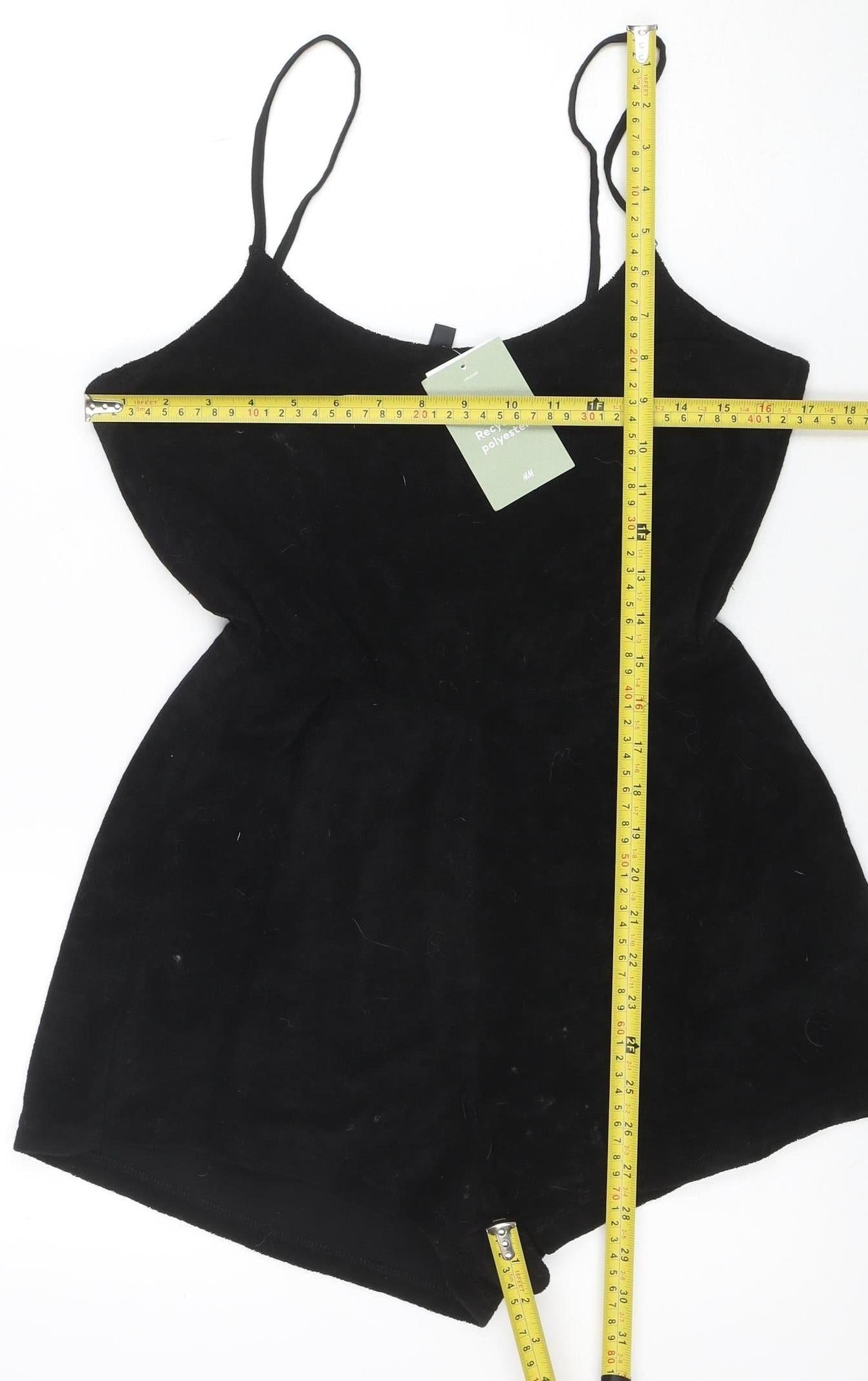H&M Divided Women's Black Playsuit Size S Sleeveless Polyester Blend