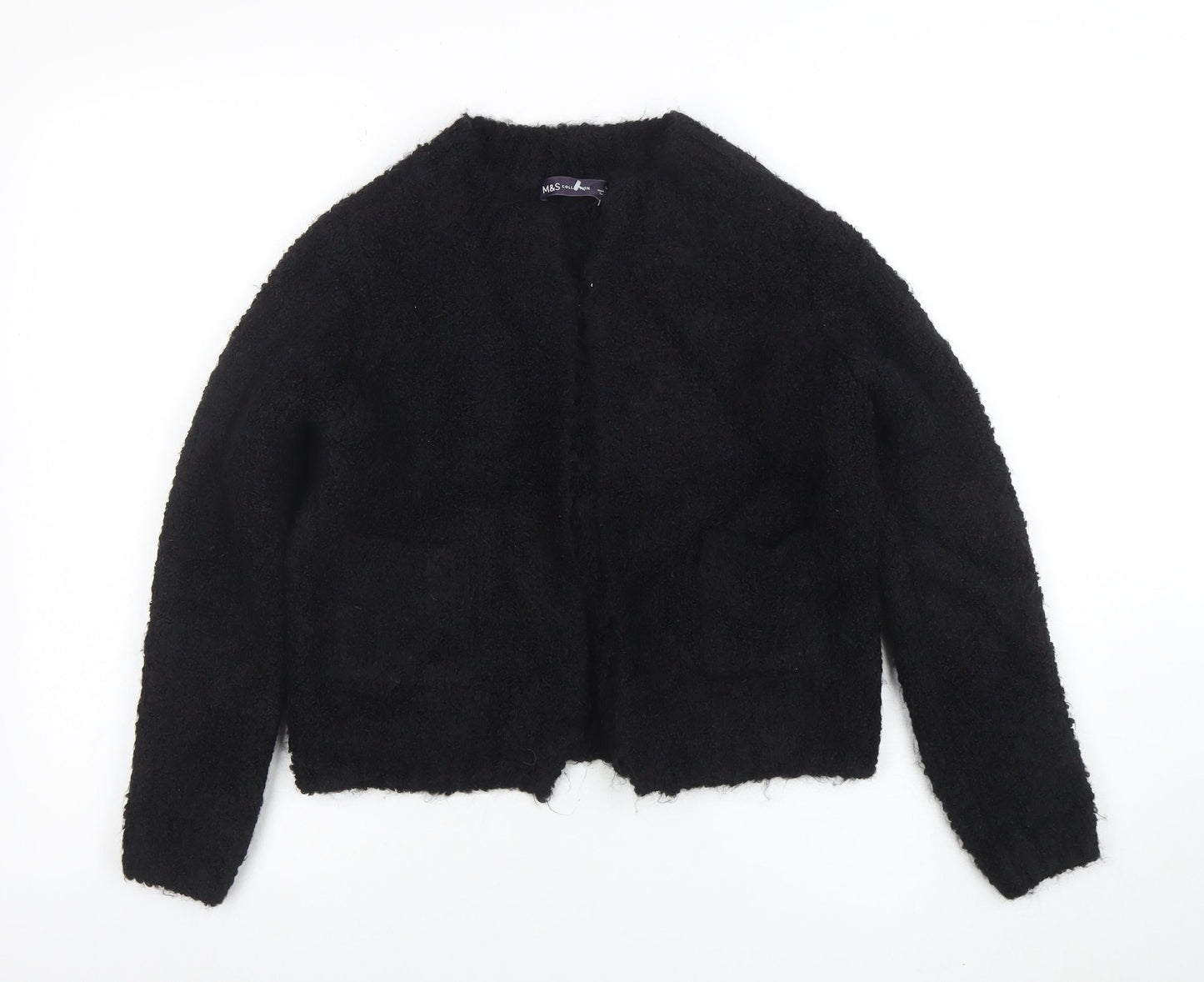 Marks and Spencer Women’s Black Short Fleece Open Jacket Size S
