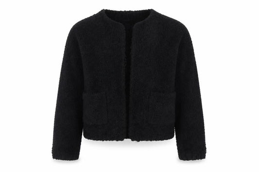 Marks & Spencer Women’s Black Short Fleece Open Jacket Size S