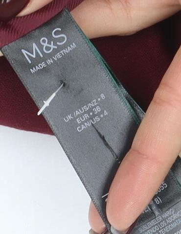 Marks and Spencer Women's Red Size 8 Tailored Blazer Jacket