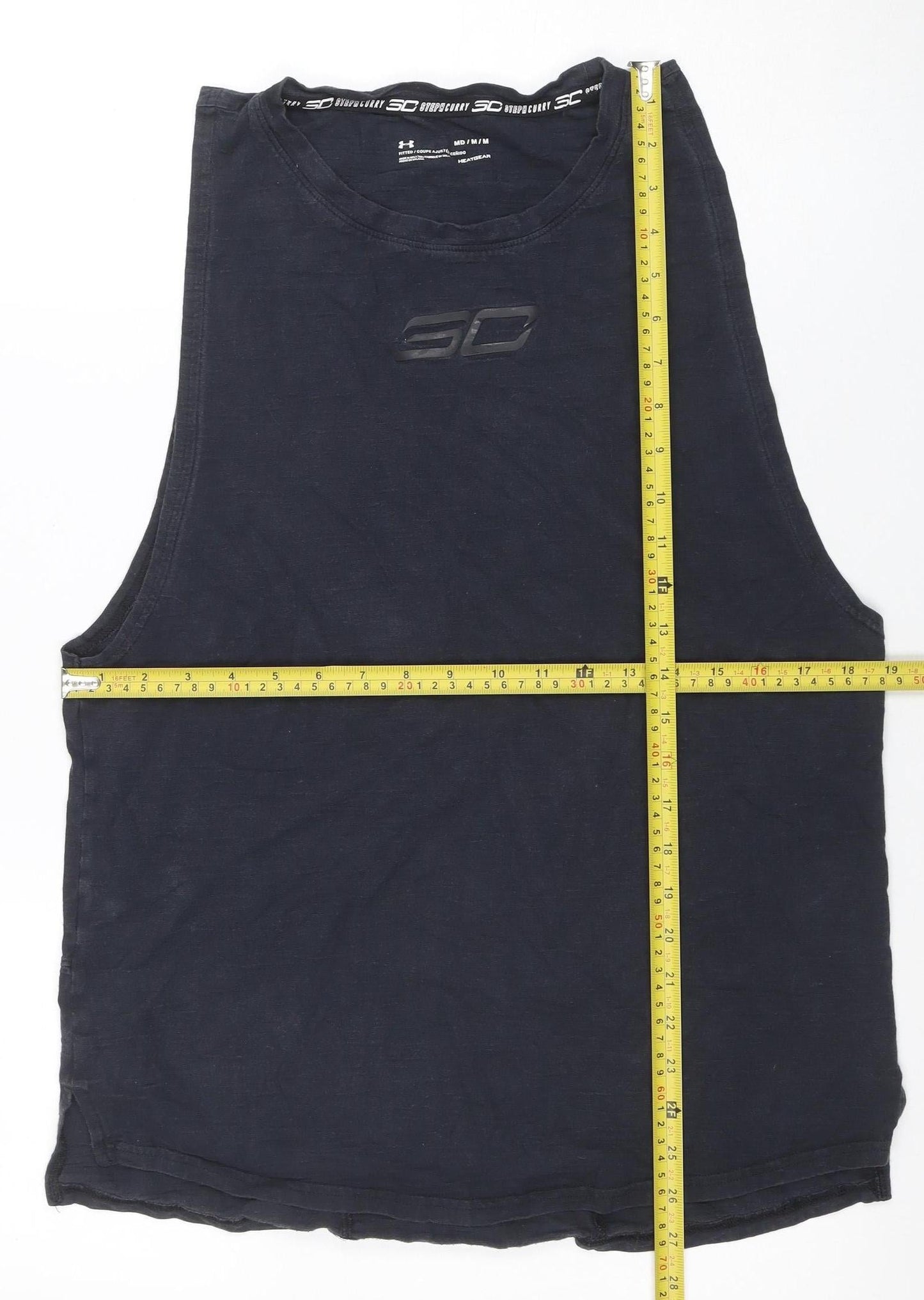 Under Armour Men’s Black Sleeveless Stephen Curry HeatGear Athletic T-Shirt M