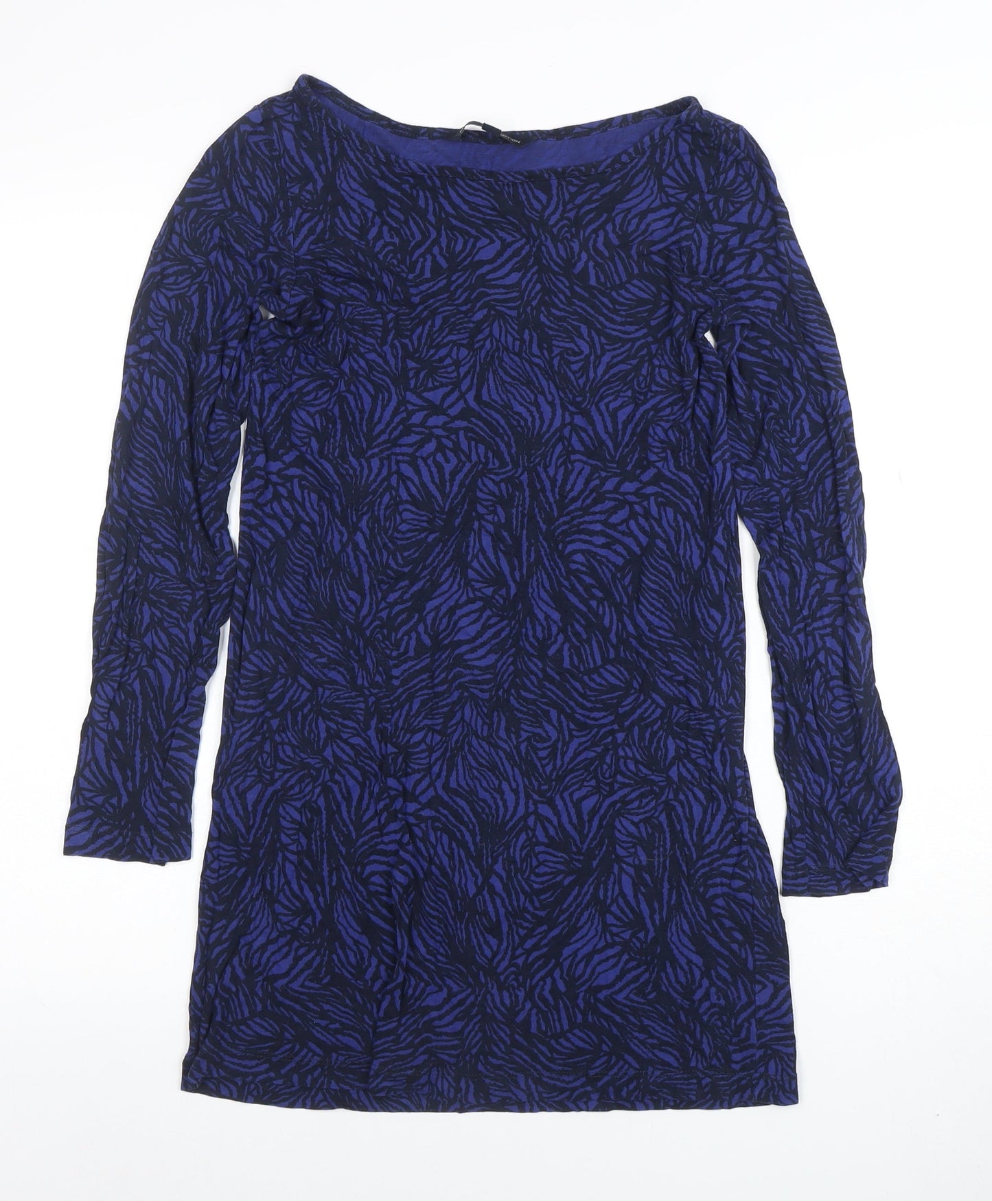 French Connection Women's Blue Animal Print Bodycon Dress Size S