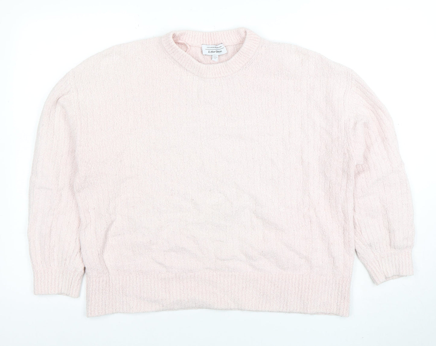 & Other Stories Women Pink Crew Neck Knit Pullover Jumper Size 10