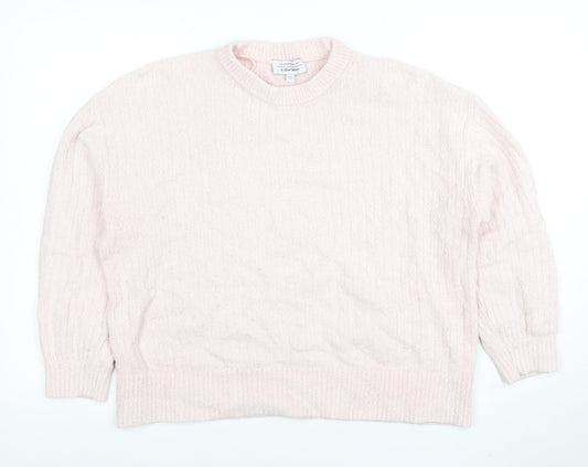 & Other Stories Women Pink Crew Neck Knit Pullover Jumper Size 10
