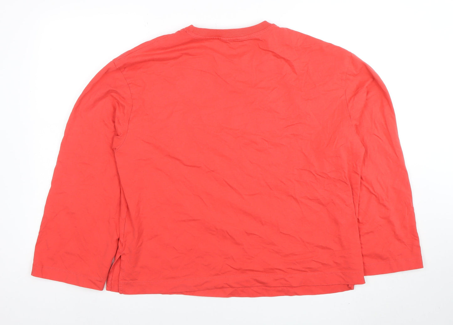 Next Womens Red Santa Baby Long Sleeve Cotton T-Shirt Size L