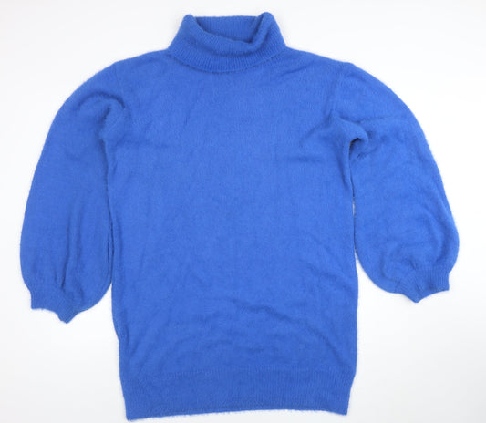 In The Style Women’s Blue Roll Neck Knit Jumper Dress Size 14