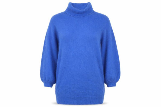 In The Style Women’s Blue Roll Neck Knit Jumper Dress Size 14