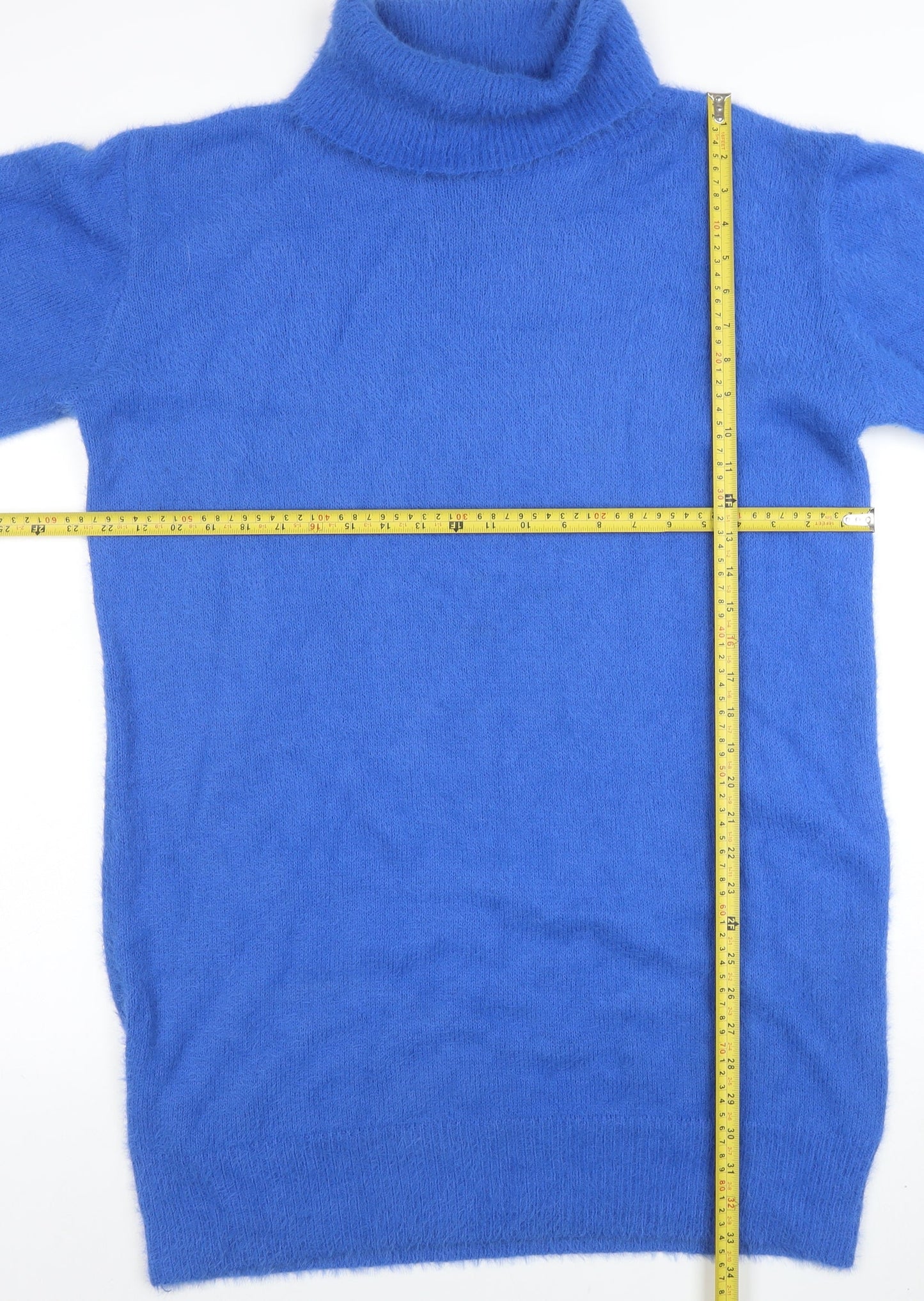 In The Style Women’s Blue Roll Neck Knit Jumper Dress Size 14