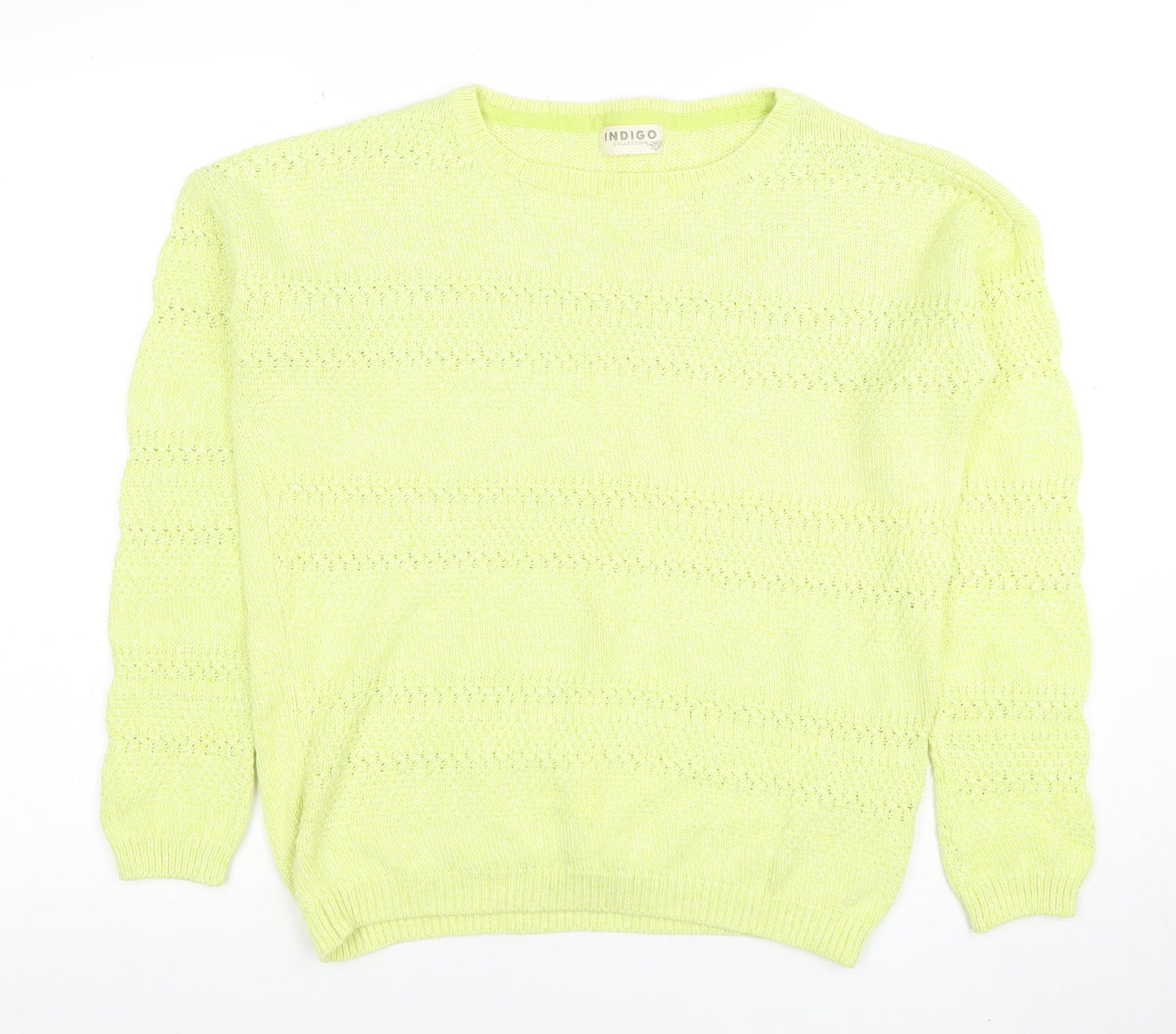 Marks and Spencer Women’s Green Cotton Knit Jumper Size 12