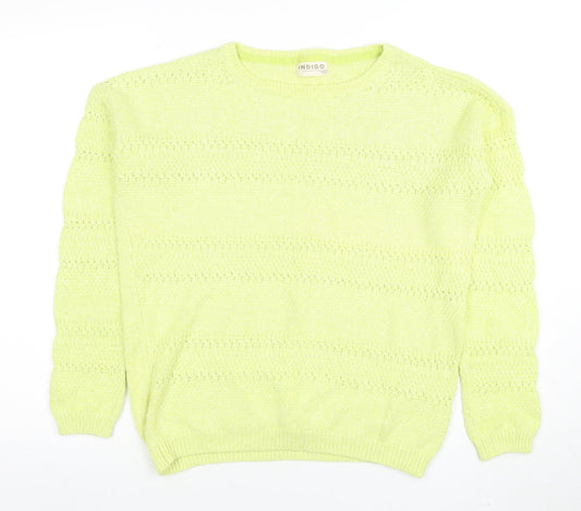 Marks and Spencer Women’s Green Cotton Knit Jumper Size 12