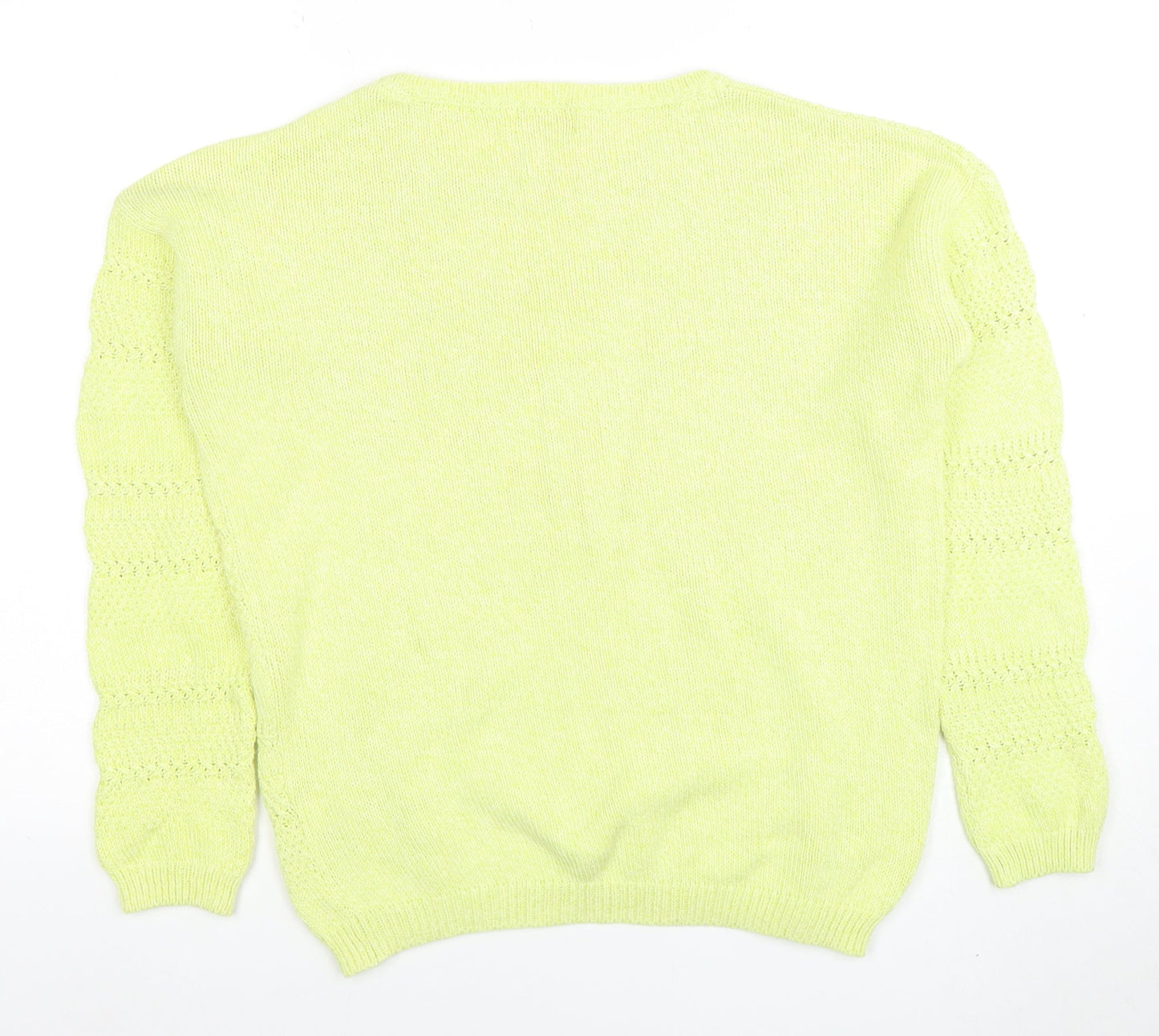 Marks and Spencer Women’s Green Cotton Knit Jumper Size 12