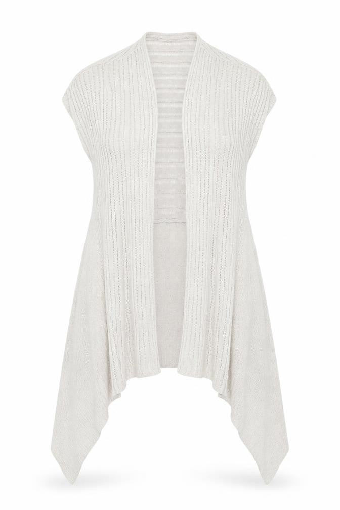 Tu Women’s Beige Open Knit Linen Viscose Cardigan Size 12