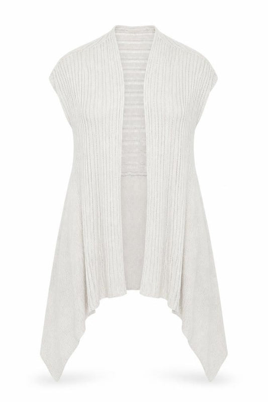 Tu Women’s Beige Open Knit Linen Viscose Cardigan Size 12
