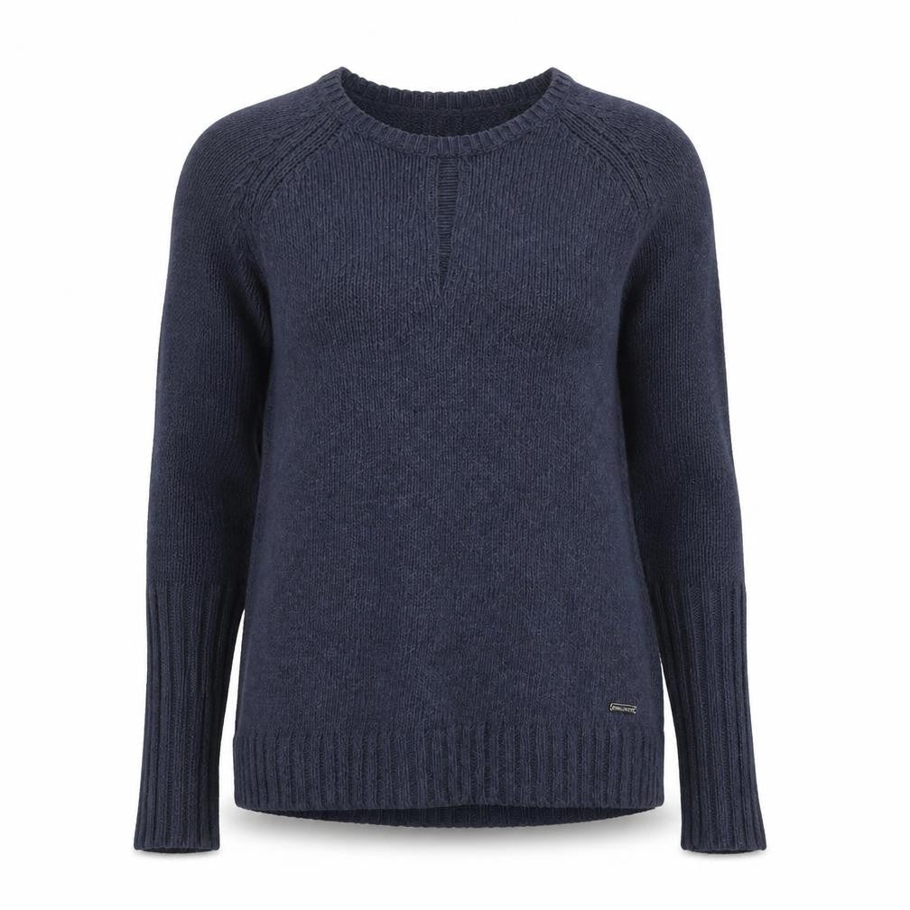 Sweaty Betty Womens Blue Cotton Knit Crew Neck Jumper Size S