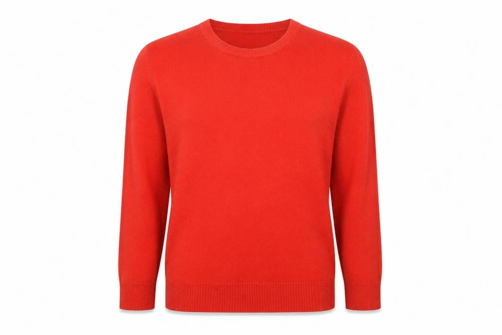 Marks & Spencer Women's Red Acrylic Crew Neck Pullover Jumper Size 14