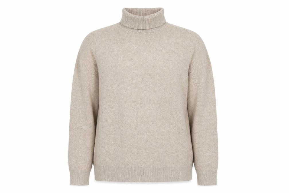 Marks & Spencer Women's Beige Roll Neck Jumper Size L