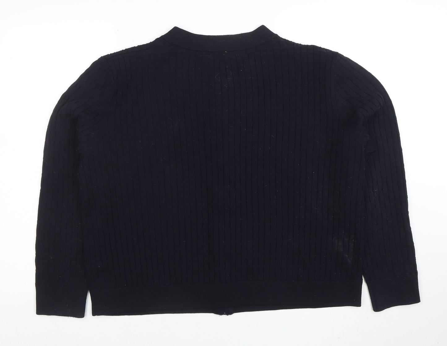Principles by Ben de Lisi Women's Black Full Zip Cotton Blend Jumper Size 18