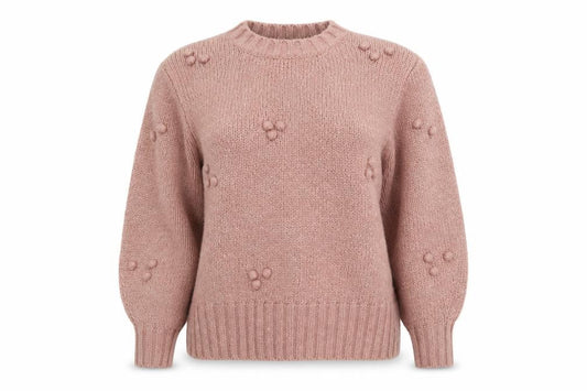 Tu Women Pink Crew Neck Chunky Knit Pullover Jumper Size S