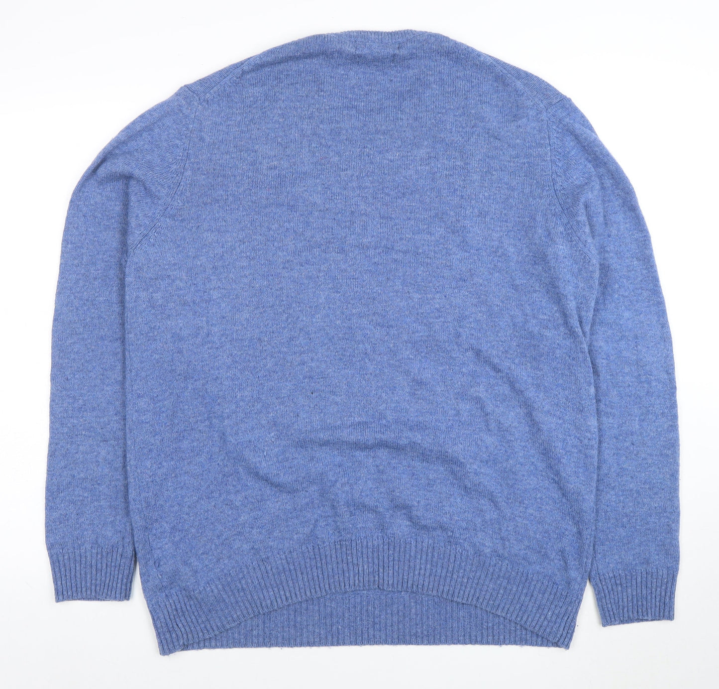 The Collection Debenhams Men's Blue Lambswool Blend Pullover Jumper L