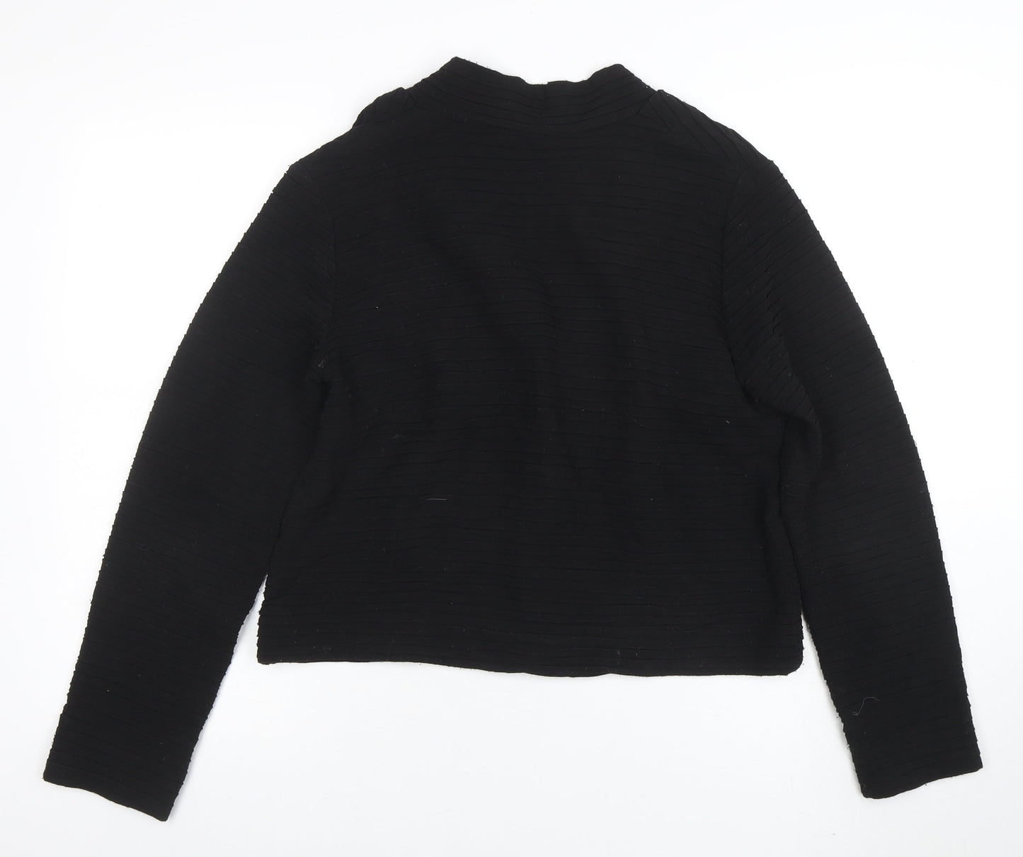 Evelin Brandt Berlin Women's Black Cotton V-Neck Cardigan Size 12