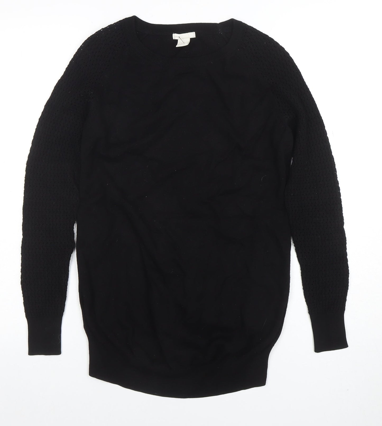 H&M Mama Women's Black Knit Long Sleeve Pullover Jumper Size S