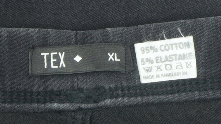 TEX Womens Black Jegging Jeans XL Slim Fit Stretch Denim