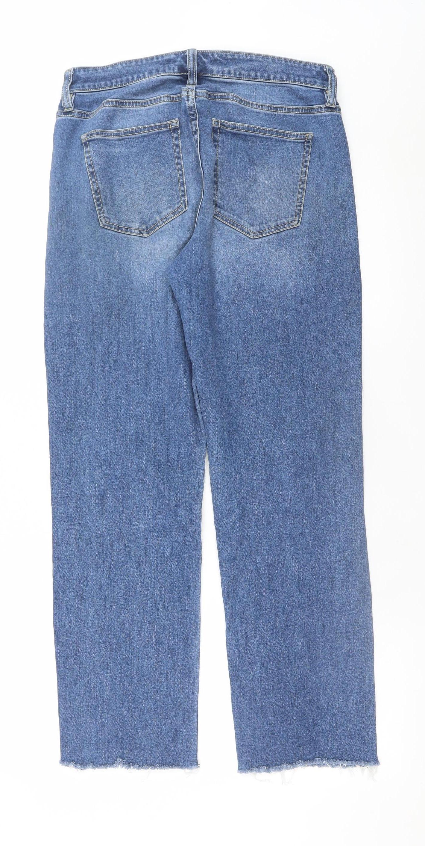 Liverpool Los Angeles Womens Blue Cropped Stretch Jeans Size 6