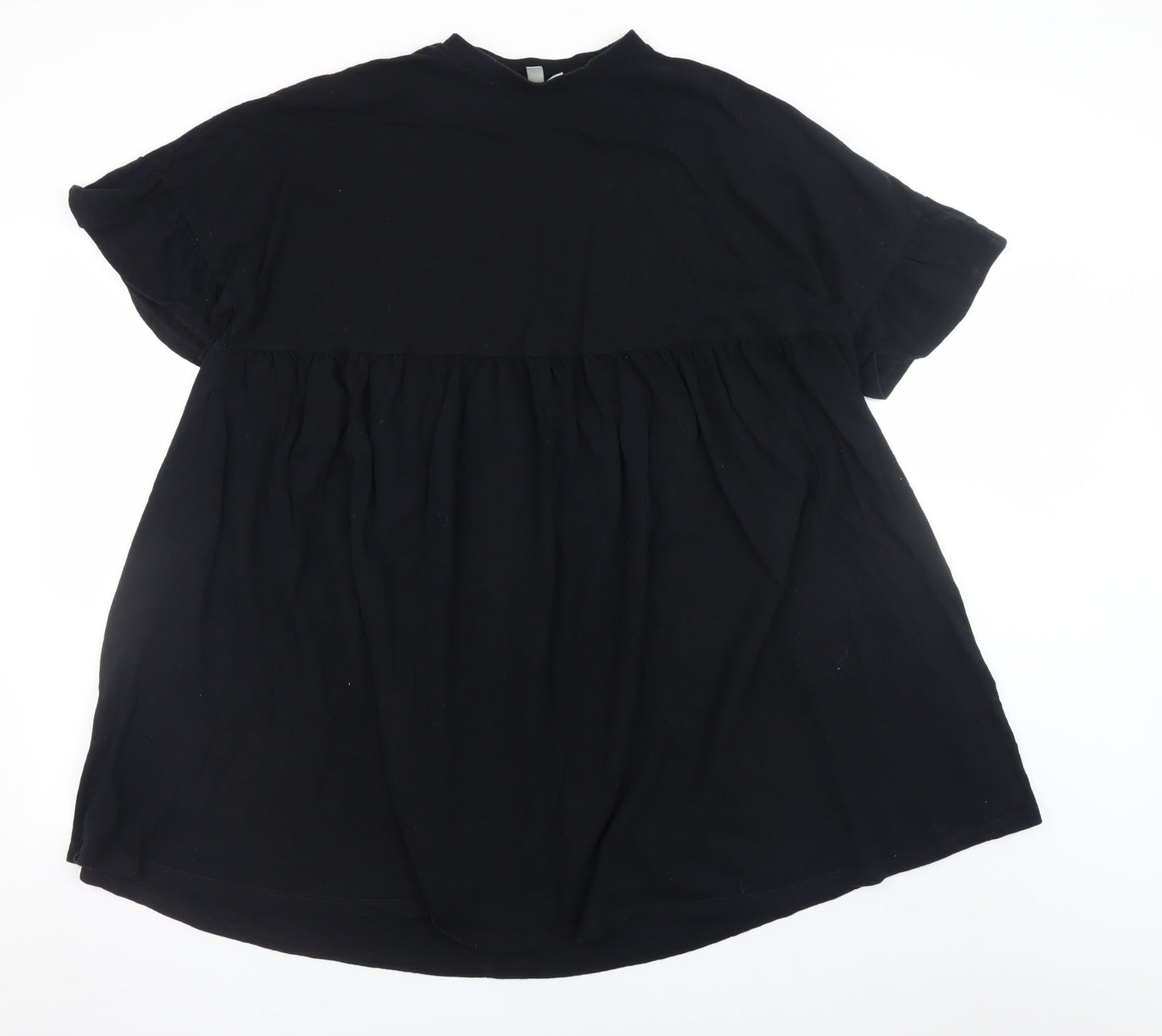 ASOS DESIGN Women’s Black Cotton Short Smock Dress Size 10