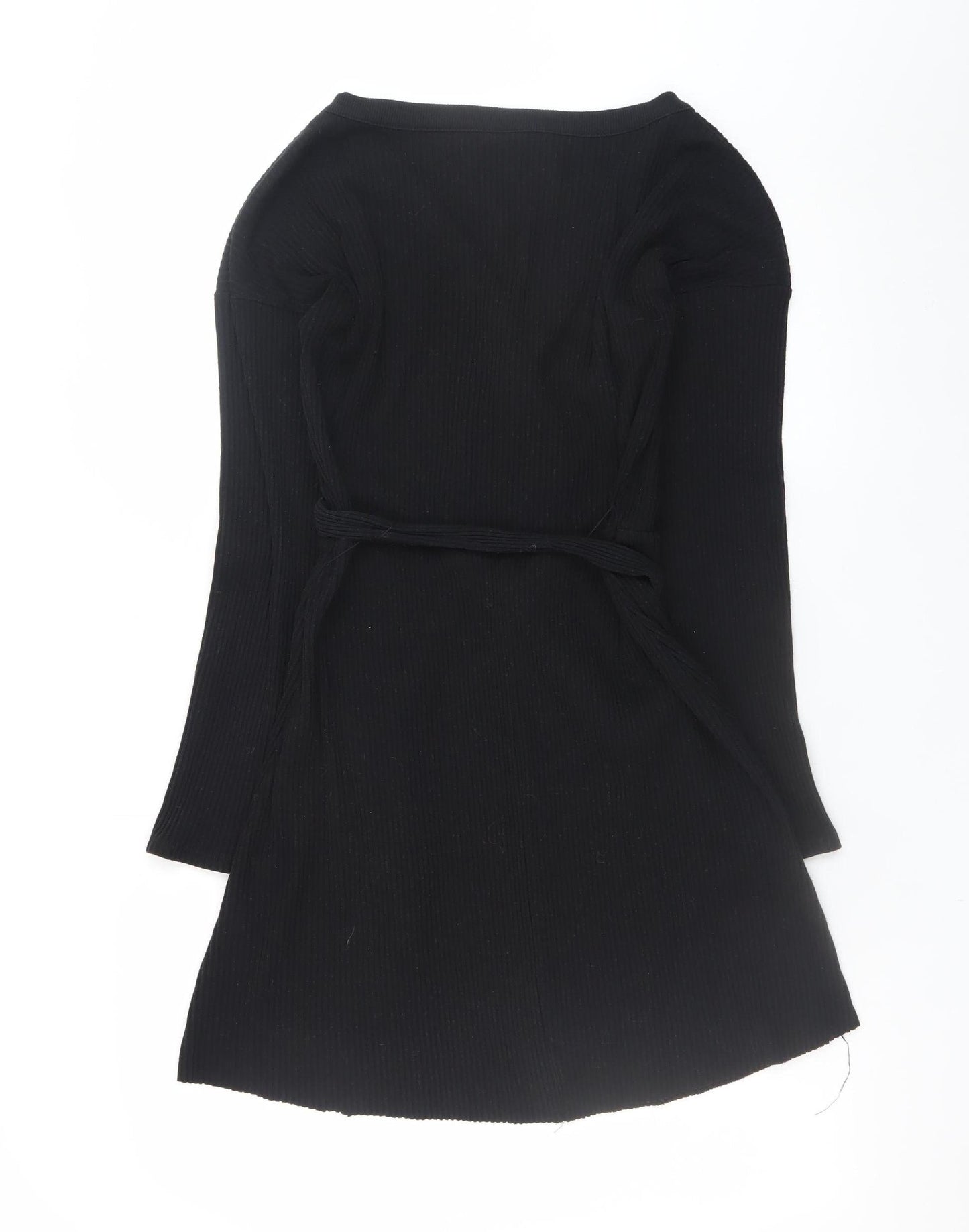 ASOS Women’s Black Fit & Flare Knit Button Long Sleeve Dress UK 10