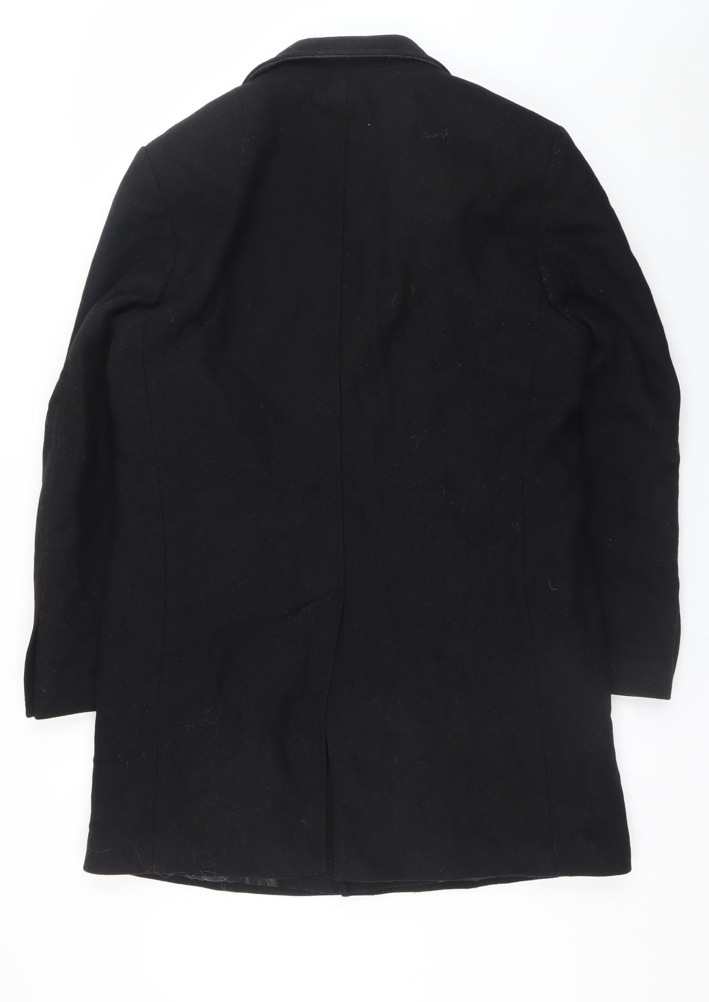 Navyboot Men's Black Wool Blend Overcoat Size 48 Regular