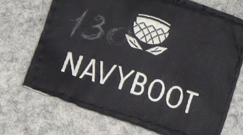 Navyboot Men's Black Wool Blend Overcoat Size 48 Regular