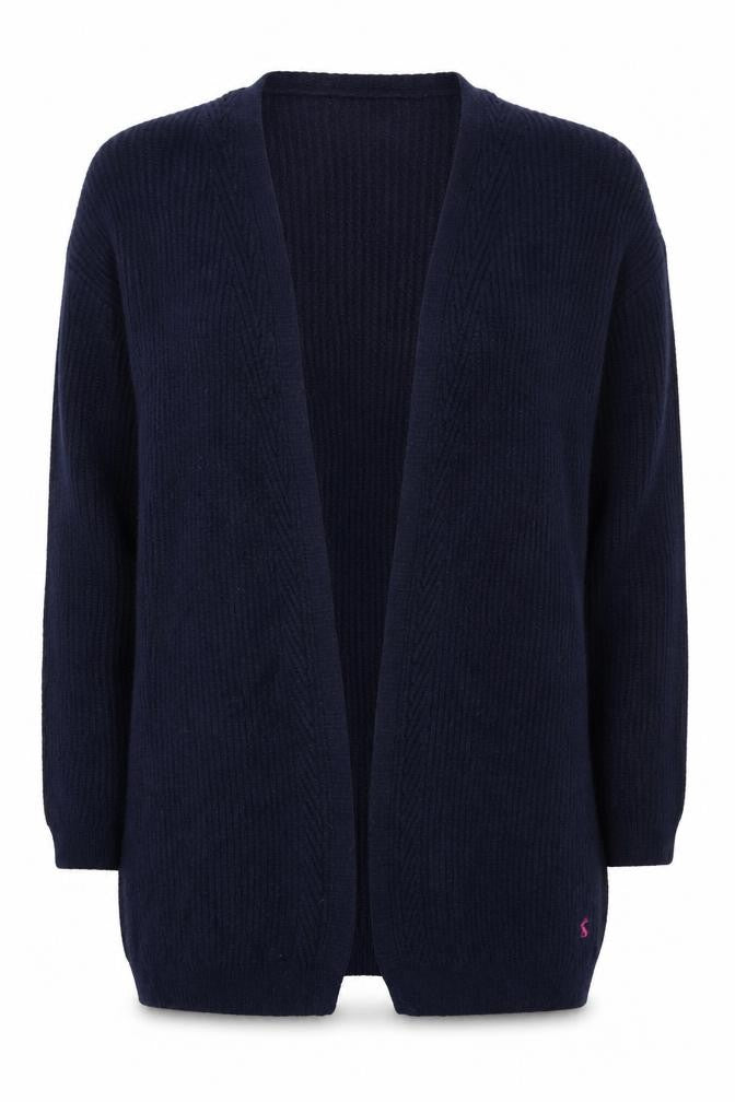 Joules Women Navy Blue Size 12 Open Knit Long Cardigan