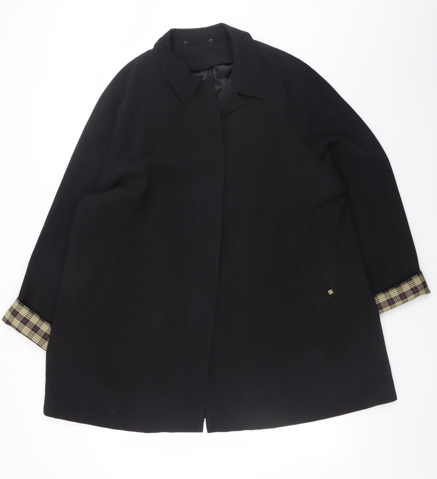 Viyella Petite Women’s Black Wool Mid-Length Overcoat L