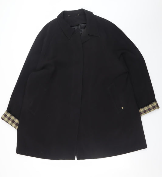 Viyella Petite Women’s Black Wool Mid-Length Overcoat L