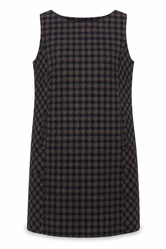 Laura Ashley Women's Multicoloured Check Sleeveless Shift Dress Size 16