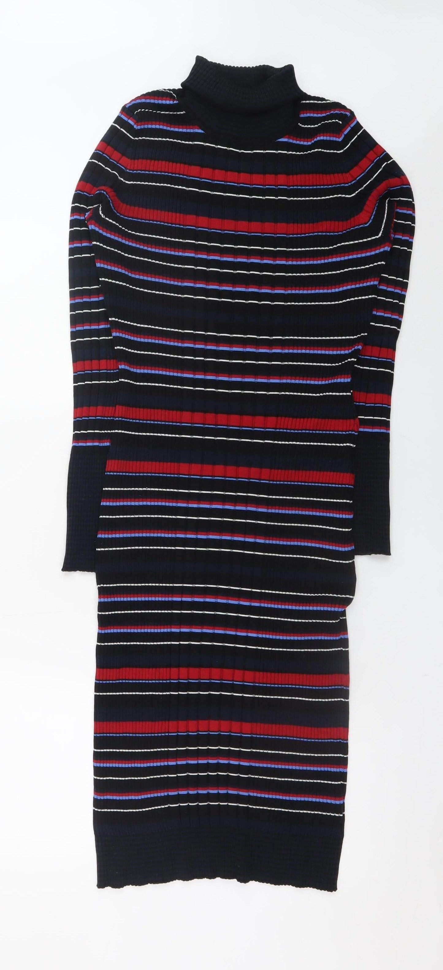 Next Womens Multicoloured Size 14 Knit Midi Bodycon Dress
