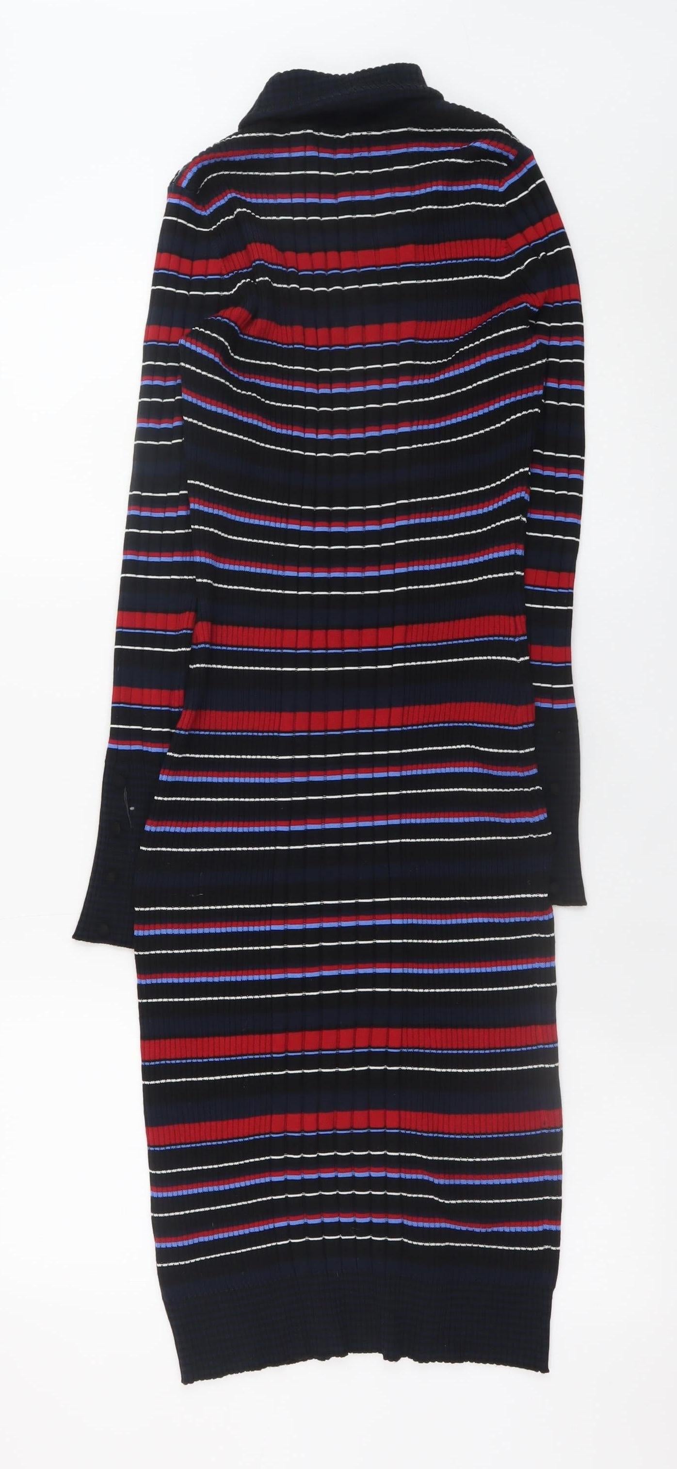 Next Womens Multicoloured Size 14 Knit Midi Bodycon Dress