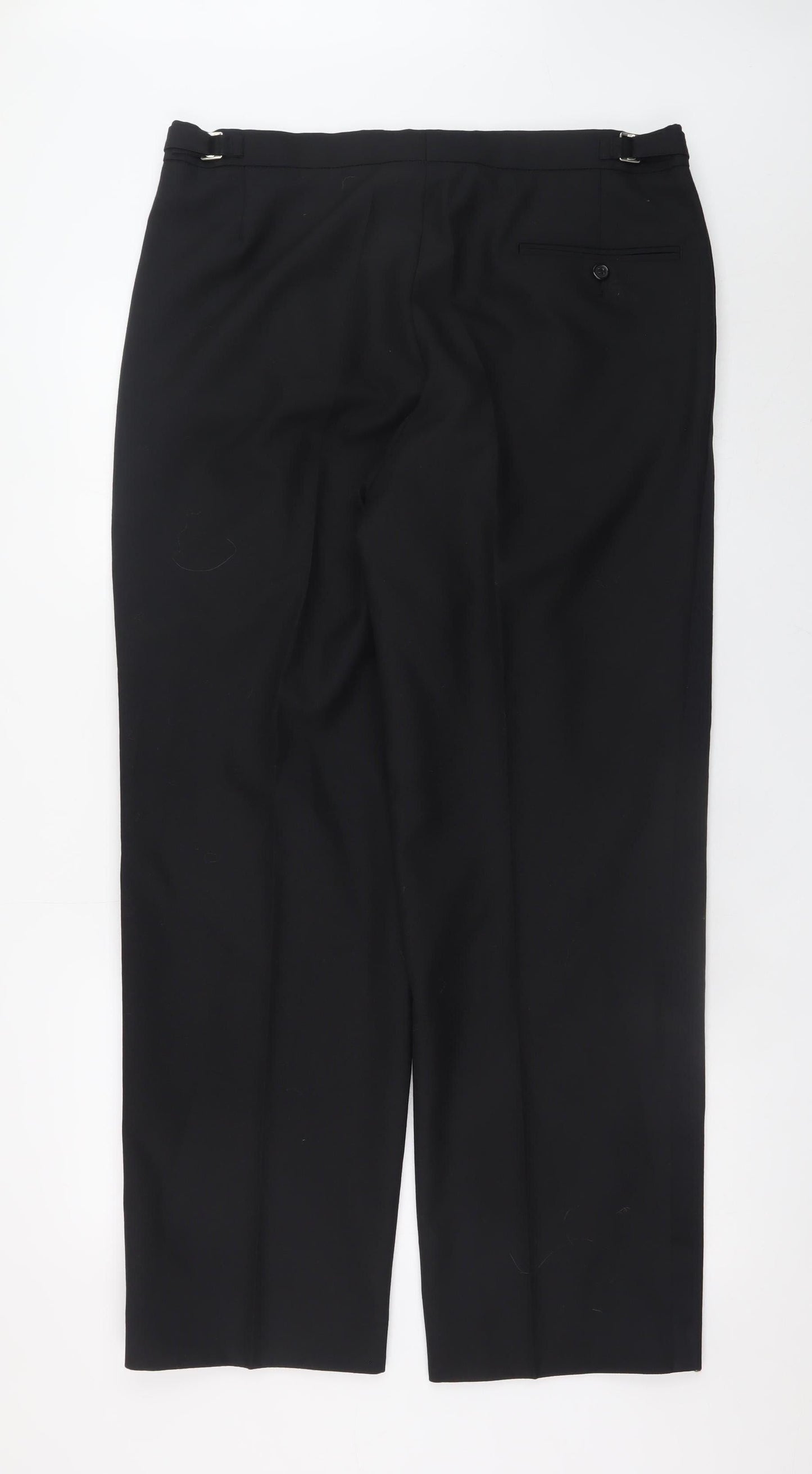 Skopes Men's Black 36S Wool Blend Formal Dress Pants