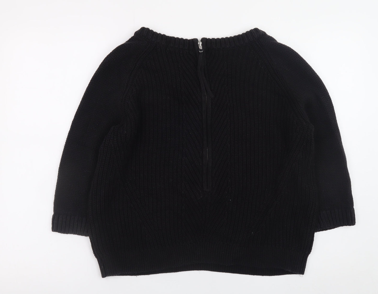 Next Women's Black Chunky-Knit Pullover Jumper Size 12