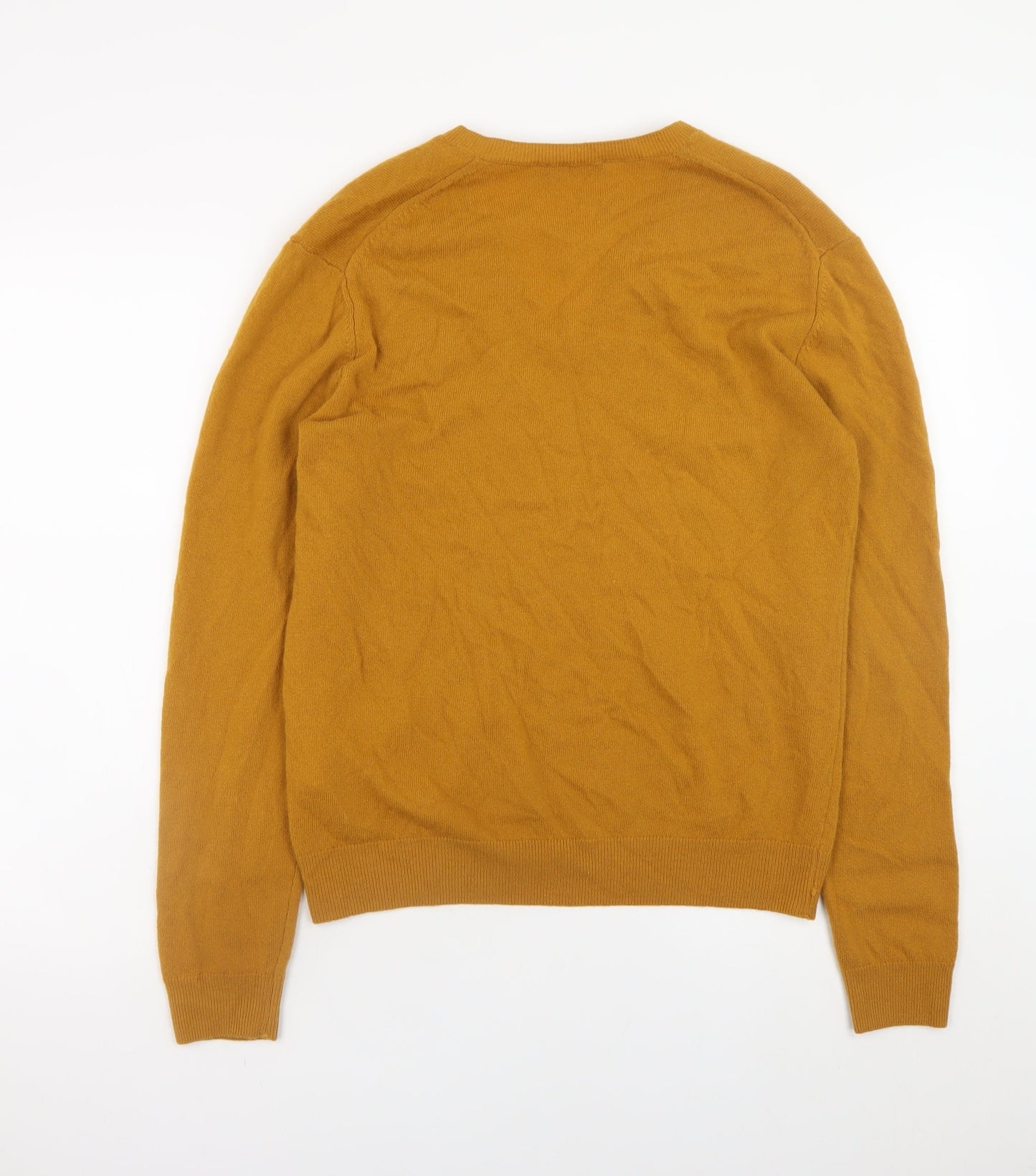 United Colors of Benetton Men’s Brown Wool V-Neck Jumper L