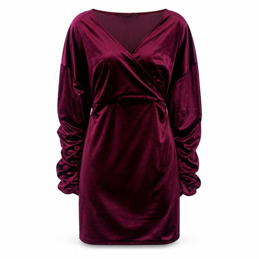 PRETTYLITTLETHING Women's Purple Velvet Bodycon Dress Size 14